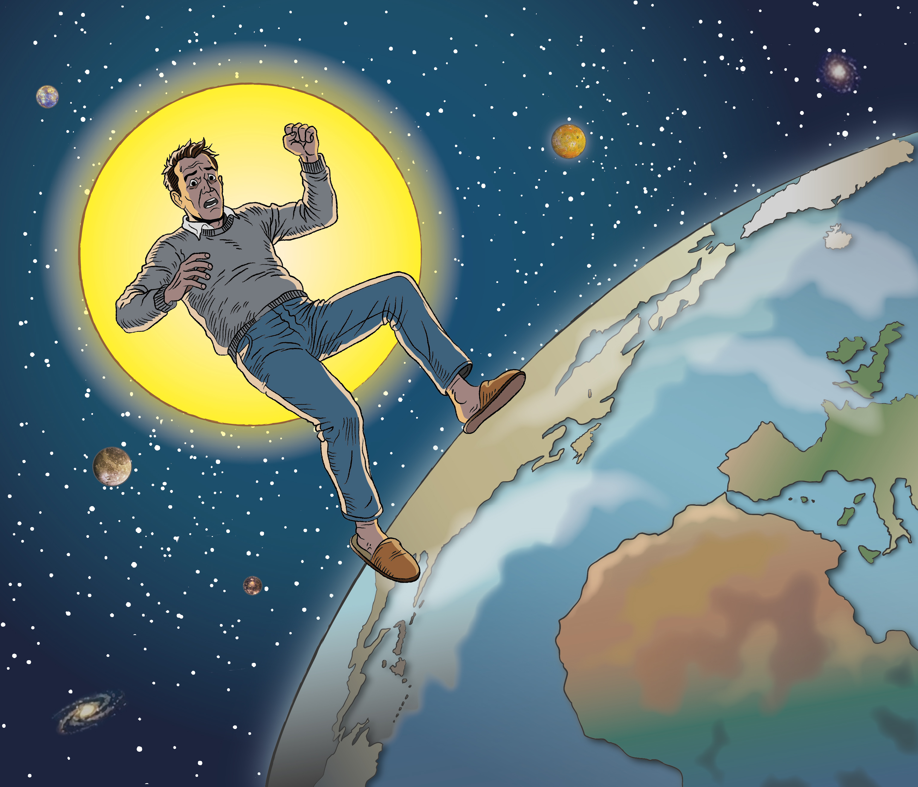 Illustration pour Recul Man